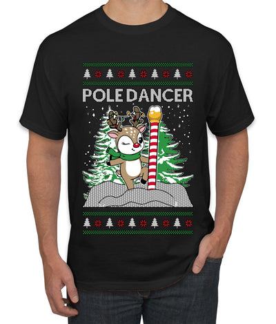 Pole Dancer, Ugly Christmas Sweater Unisex Men's T-Shirt