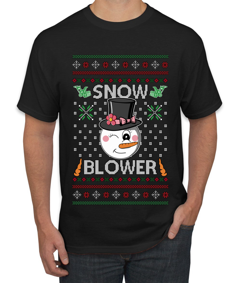 Snow Blower, Ugly Christmas Sweater Unisex Men's T-Shirt