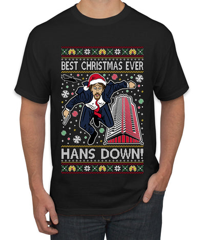 Die Hard Best Christmas Ever Hans Down Nakatomi, Ugly Christmas Sweater Unisex Men's T-Shirt