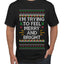 I'm Trying To Feel Merry And Bright, Ugly Christmas Sweater Unisex Men's T-Shirt
