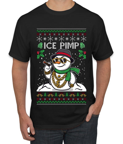 Ice Pimp, Ugly Christmas Sweater Unisex Men's T-Shirt