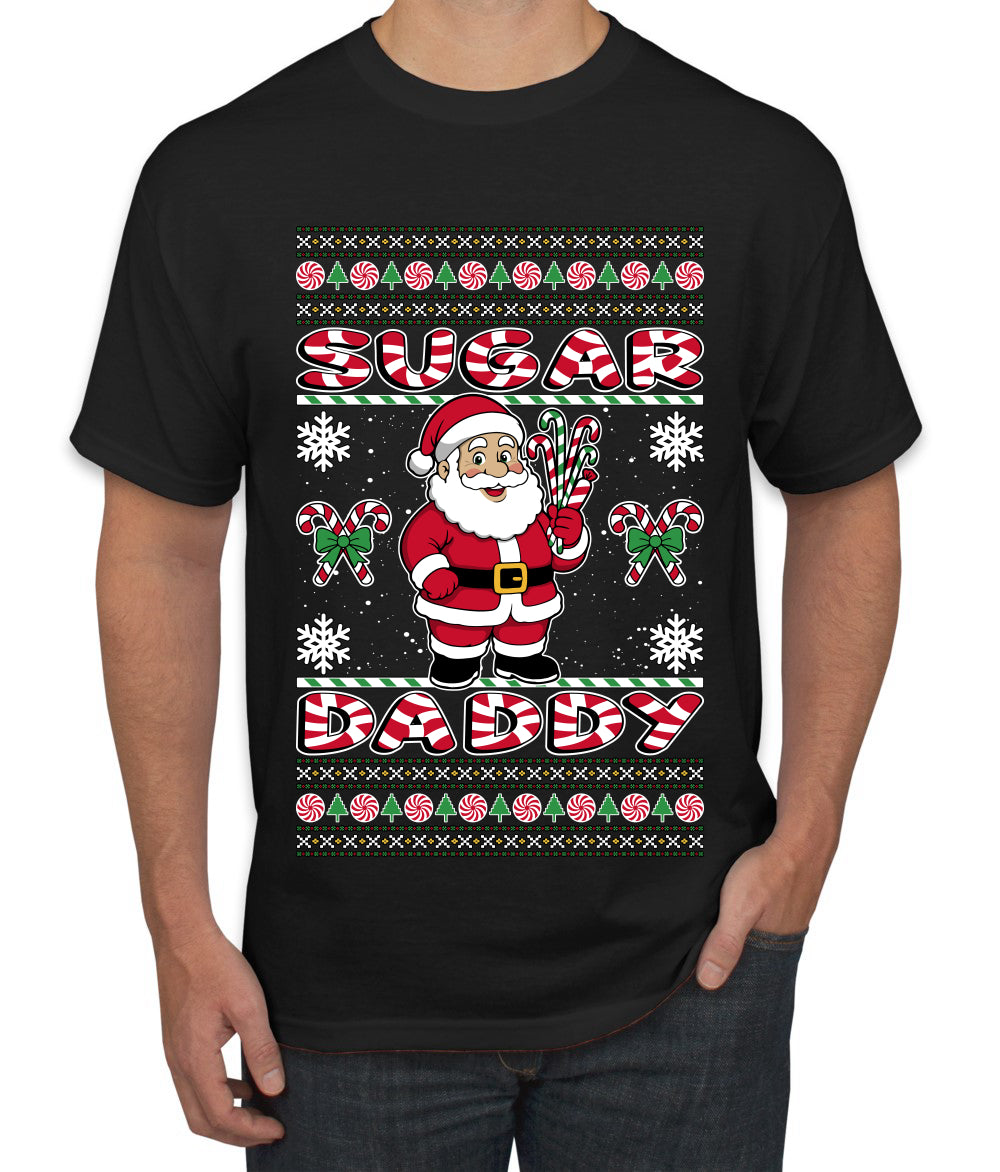 Sugar Daddy Santa, Ugly Christmas Sweater Unisex Men's T-Shirt