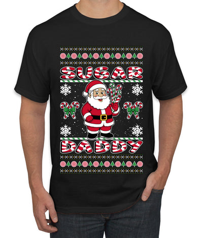 Sugar Daddy Santa, Ugly Christmas Sweater Unisex Men's T-Shirt