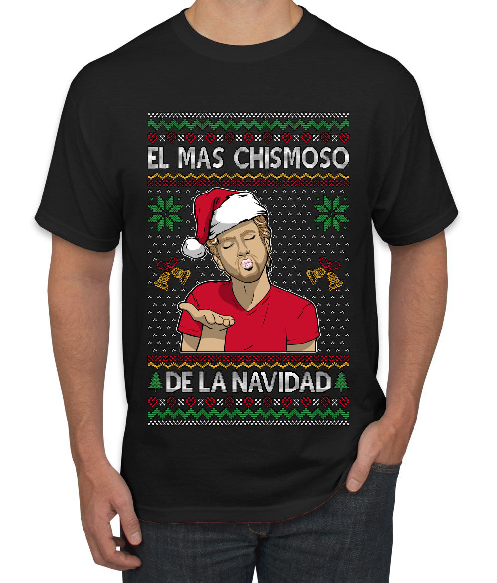 El Mas Chismoso De La Navidad, Ugly Christmas Sweater Unisex Men's T-Shirt