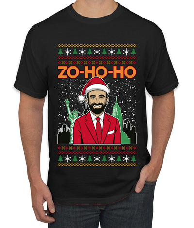 Zo Ho Ho Zohran Mamdani NYC, Ugly Christmas Sweater Unisex Men's T-Shirt