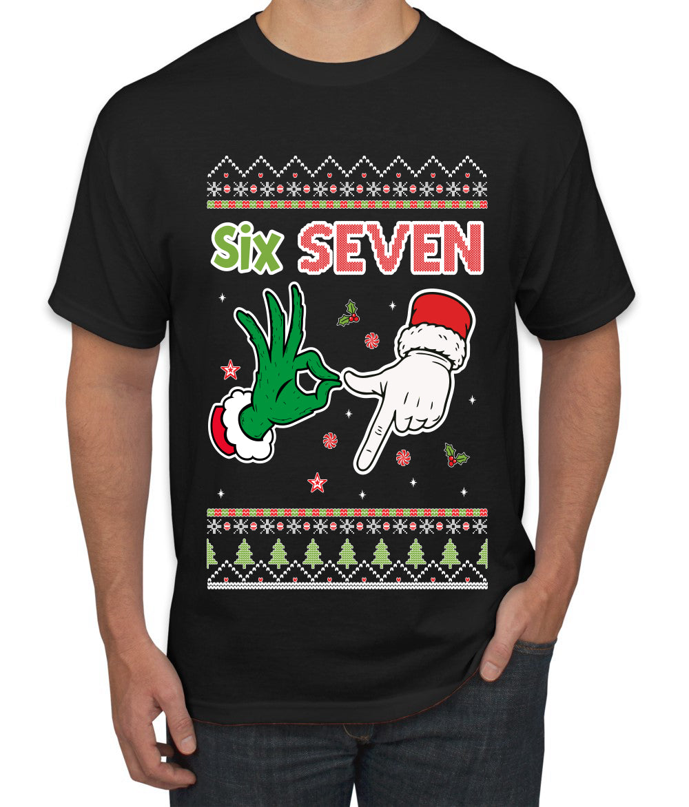 6 7 Christmas Hands, Ugly Christmas Sweater Unisex Men's T-Shirt