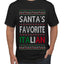 Santa's Favorite Italian, Funny Italian Christmas Sweater, Ugly Christmas Sweater Unisex Men's T-Shirt