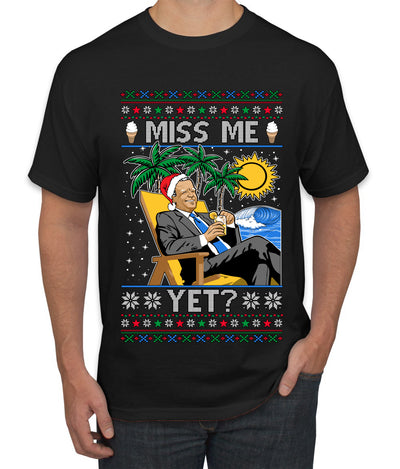 Miss Me Yet? President USA Design, Ugly Christmas Sweater Unisex Men's T-Shirt