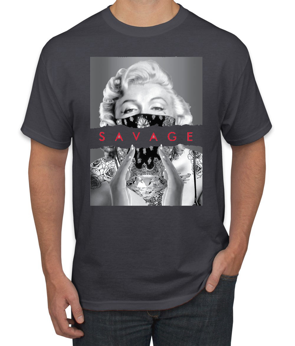 Marilyn Savage Bandana Famous People Pop Culture Men's T-Shirt