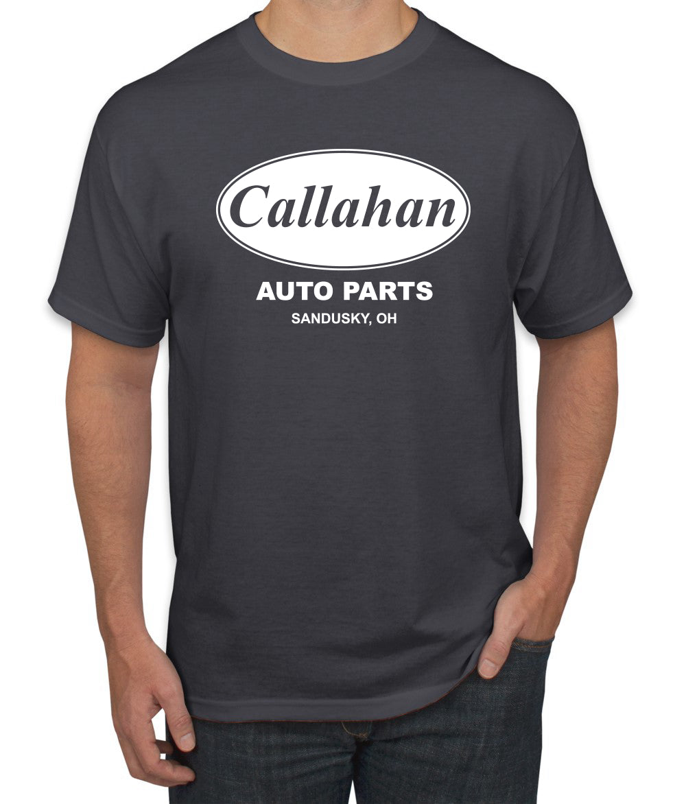 Callahan Auto Parts Sandusky Ohio Retro 90s Funny Tommy Boy Humor Men's T-Shirt