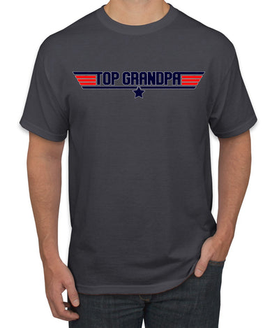 Top Grandpa Flight School Vintage 80s Aviation Humor Men's T-Shirt