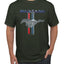 Ford Mustang Classic Pony USA Logo Emblem Cars and Trucks Front and Back Cars and Trucks Men's T-Shirt