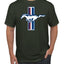 Ford Mustang Retro USA Vintage Logo Classic Bar Cars and Trucks Men's T-Shirt