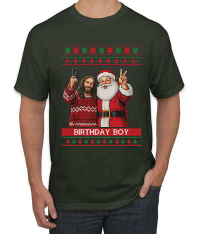 Birthday Boy Jesus, Ugly Christmas Sweater Unisex Men's T-Shirt