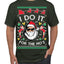 I Do It for the Hos Funny Santa Claus Ugly Christmas Sweater Men's T-Shirt
