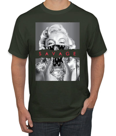Marilyn Savage Bandana Famous People Pop Culture Men's T-Shirt