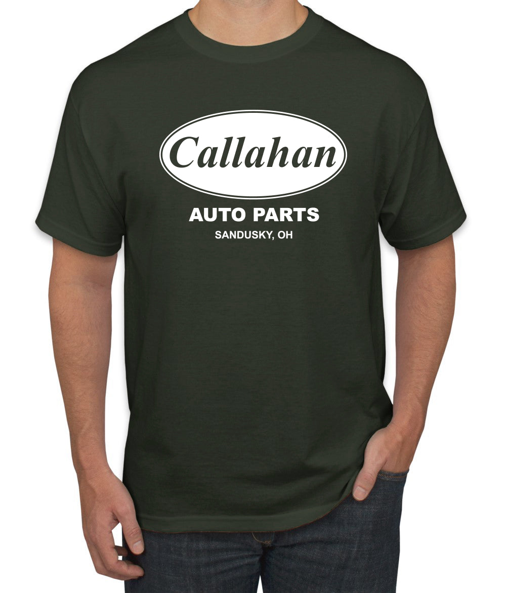 Callahan Auto Parts Sandusky Ohio Retro 90s Funny Tommy Boy Humor Men's T-Shirt