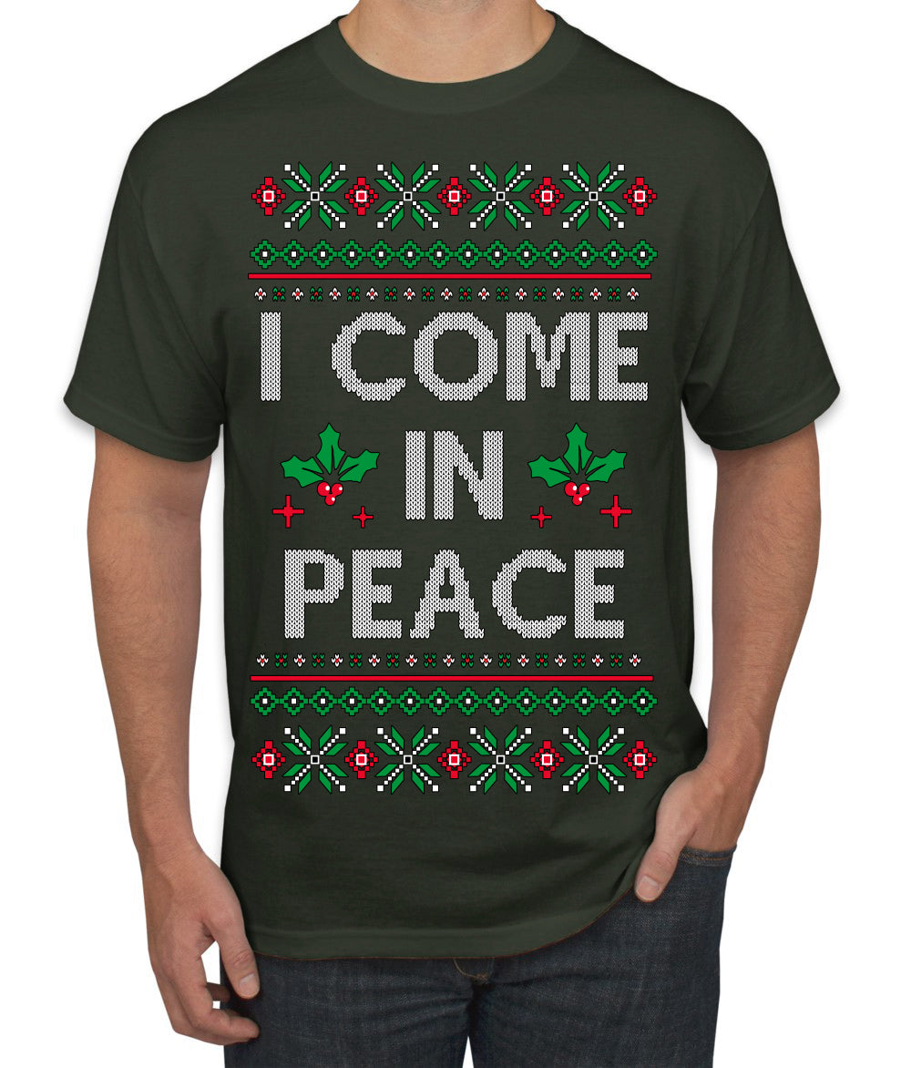 I Come in Peace Ugly Christmas Sweater Men's T-Shirt