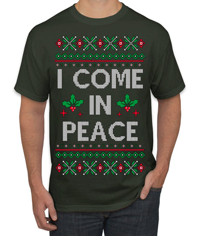 I Come in Peace Ugly Christmas Sweater Men's T-Shirt