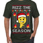 Rizz the Season Viral Internet Fire Emoji Face Meme Ugly Christmas Sweater Men's T-Shirt
