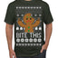 Bite This, Funny Gingerbread Cookie Offensive Inappropriate Middle Finger, F U Ginger Bread Dirty Novelty Xmas Ugly Christmas Sweater Men's T-Shirt