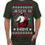 Jesus Is Him Funny Gen Z Viral Meme Shades Slang Ugly Christmas Sweater Men's T-Shirt