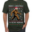 Merry Christmas Ya Filthy Humans Funny Sasquatch Bigfoot Ugly Christmas Sweater Men's T-Shirt