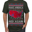 Make America Red Again USA Map Trump 2024 MAGA Ugly Christmas Sweater Men's T-Shirt