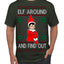 Elf Around and Find Out Funny Gift Toy on a Shelf, Classic Viral Winter Holidays Xmas Meme Ugly Christmas Sweater Men's T-Shirt