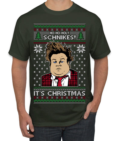 Ho Ho Holy Schnikes Funny 90s Classic Tommy Boy Movie Ugly Christmas Sweater Men's T-Shirt