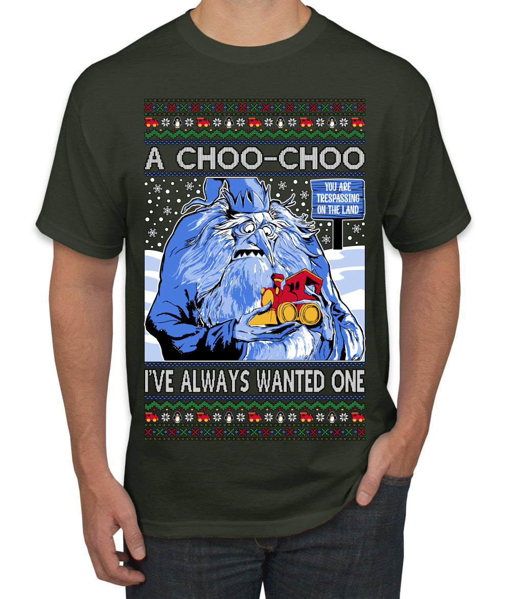 A Choo Choo I've Always Wanted One Winter Warlock Movie Ugly Christmas Sweater Men's T-Shirt