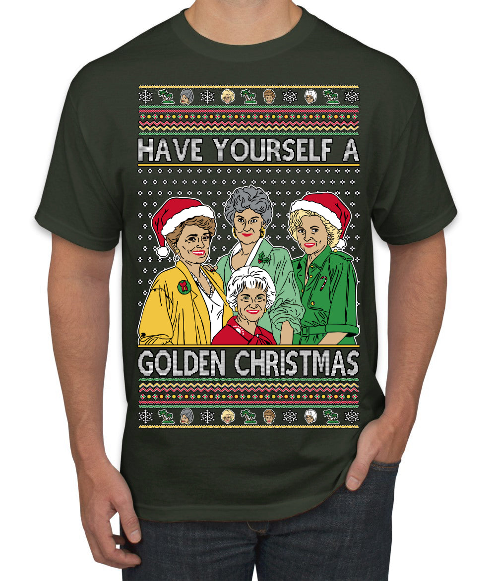 Have Yourself a Golden Christmas Classic TV Show Ugly Christmas Sweater Men's T-Shirt
