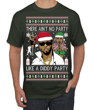 There Ain't No Party Like a Diddy Party Viral Music Meme Ugly Christmas Sweater Men's T-Shirt