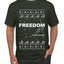 Freedom, Charlie Kirk Political Activist, Right Wing, Ugly Christmas Sweater Men's T-Shirt