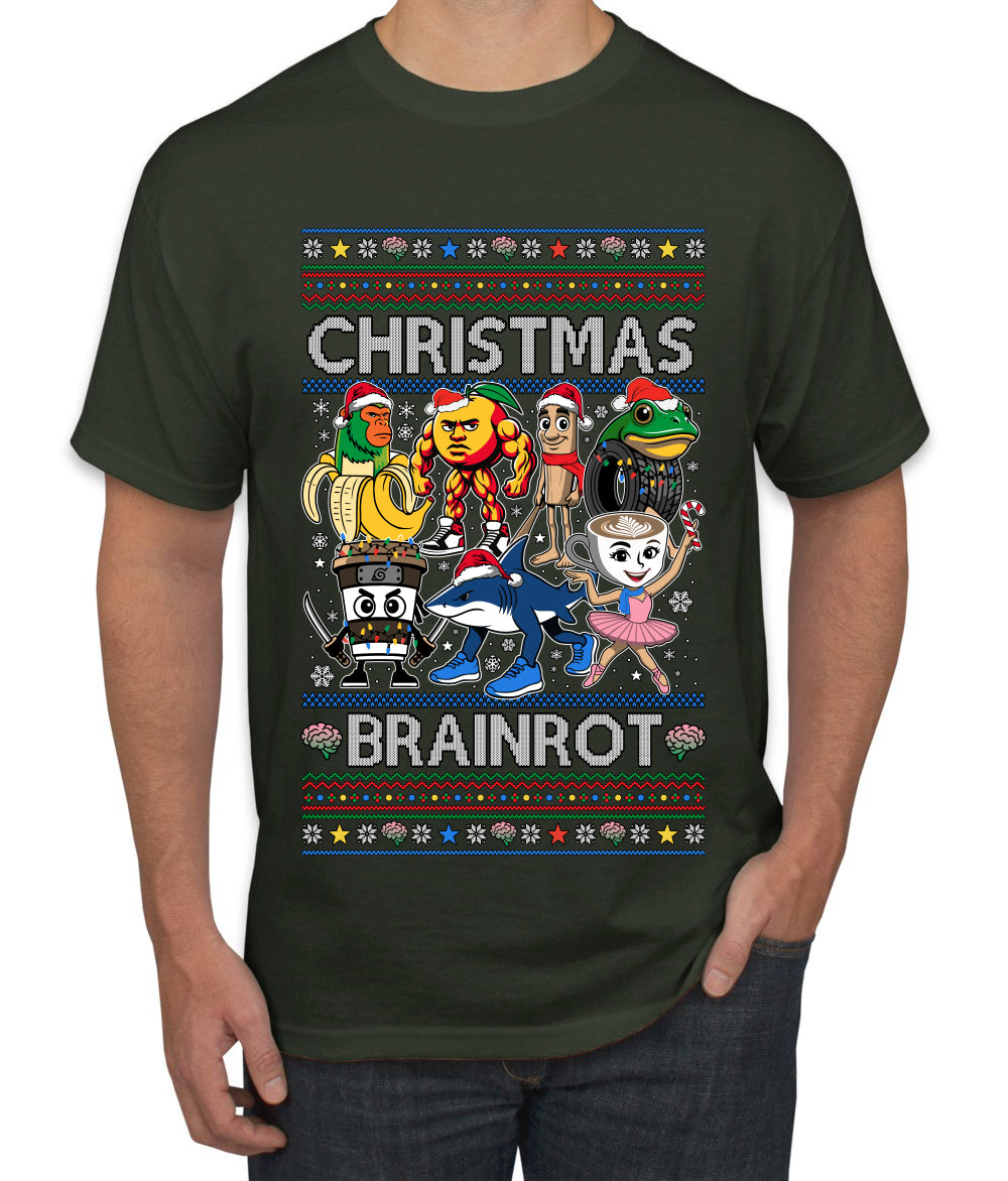 Christmas Brainrot, Ugly Christmas Sweater Men's T-Shirt