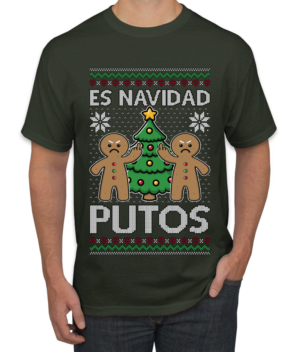 Es Navidad Putos, Ugly Christmas Sweater Unisex Men's T-Shirt