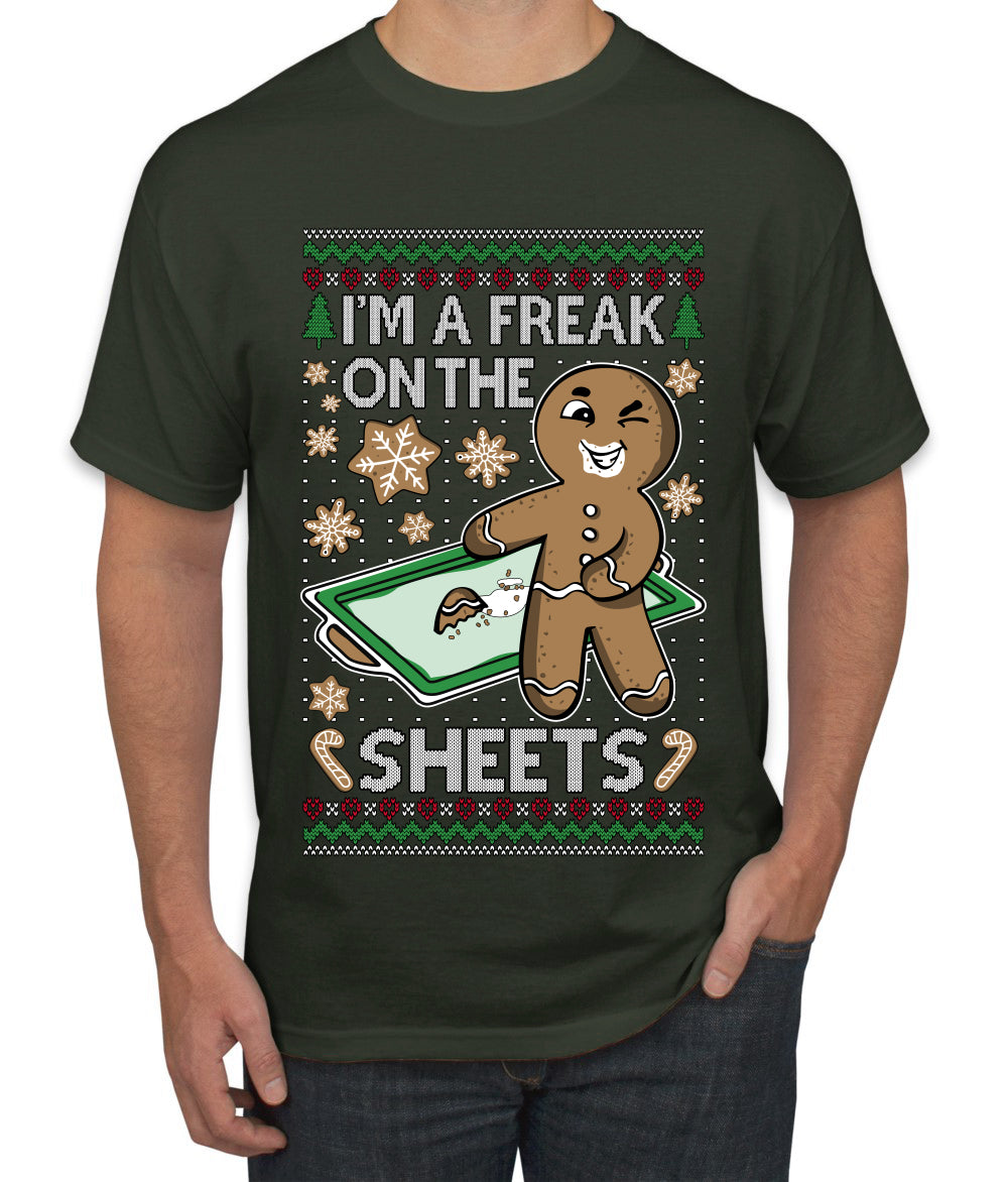 I'm A Freak On The Sheets, Ugly Christmas Sweater Unisex Men's T-Shirt
