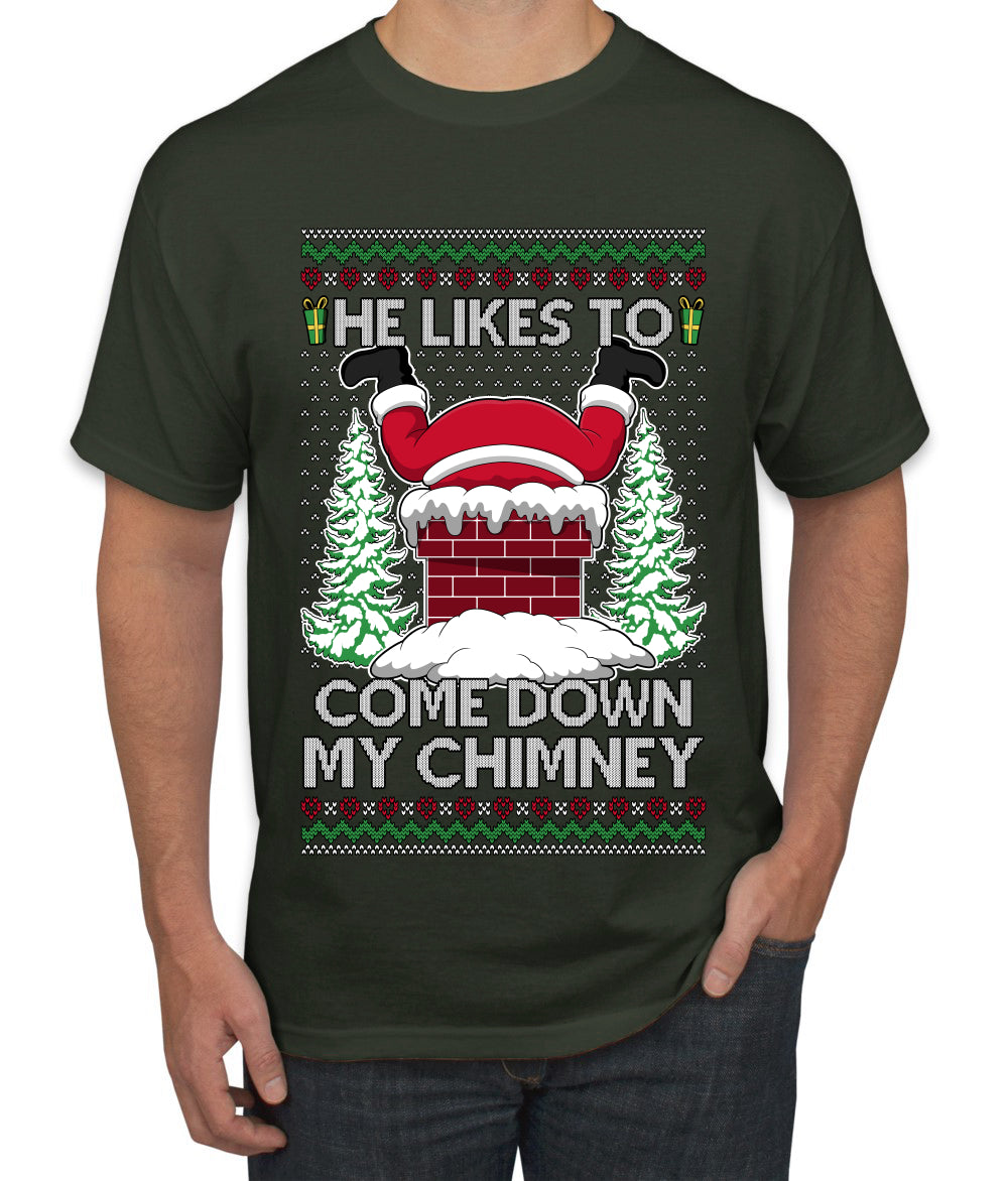Come Down my Chimney Ugly Christmas Sweater Unisex Unisex Men's T-Shirt