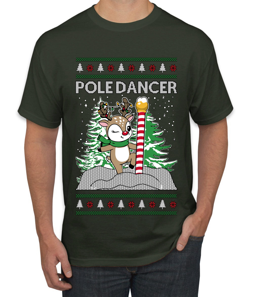 Pole Dancer, Ugly Christmas Sweater Unisex Men's T-Shirt