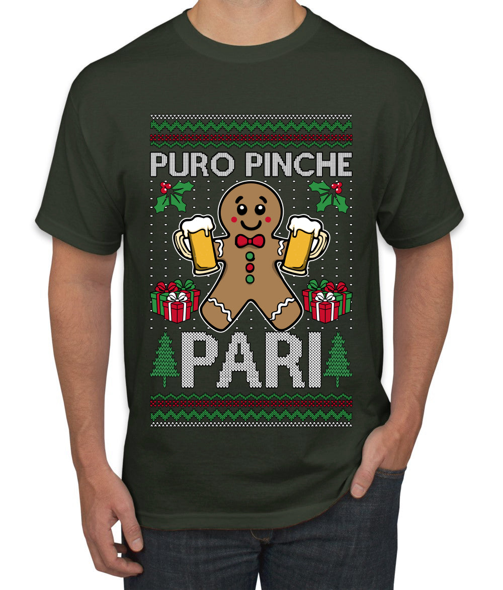 Puro Pinche Pari, Ugly Christmas Sweater Unisex Men's T-Shirt