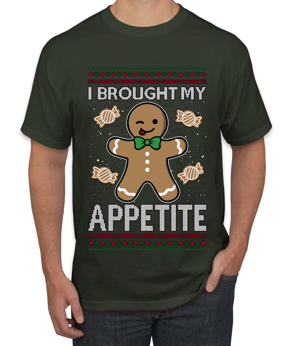 I Brought My Appetitie, Ugly Christmas Sweater Unisex Men's T-Shirt