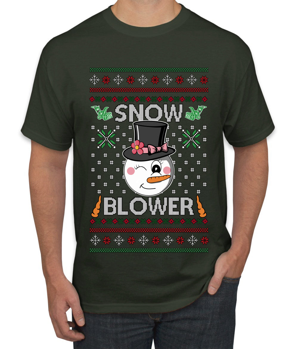 Snow Blower, Ugly Christmas Sweater Unisex Men's T-Shirt