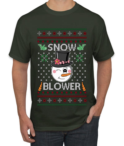 Snow Blower, Ugly Christmas Sweater Unisex Men's T-Shirt