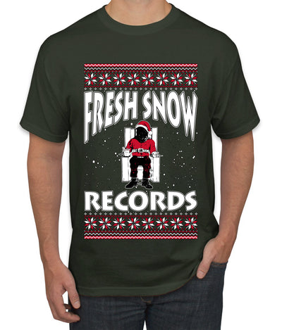 Fresh Snow Records Hip Hop Parody, Ugly Christmas Sweater Unisex Men's T-Shirt