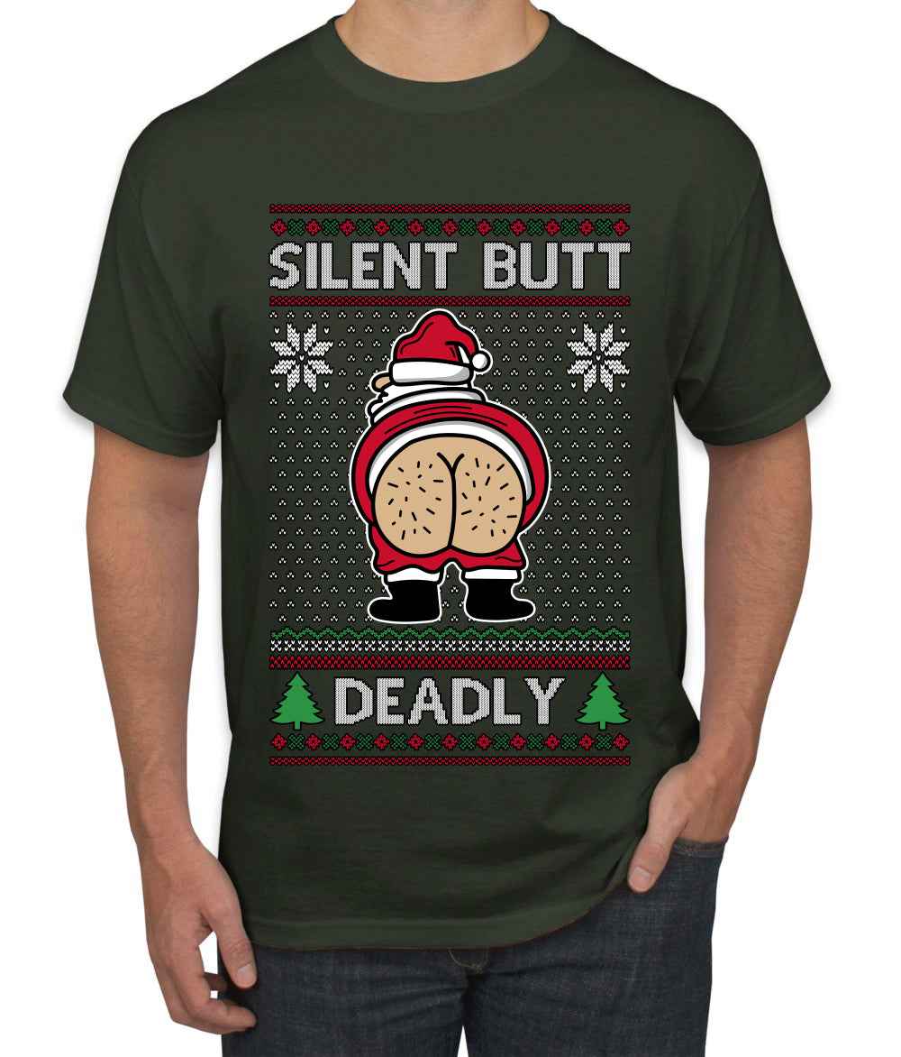 Silent Butt Deadly Farting Santa, Ugly Christmas Sweater Unisex Men's T-Shirt