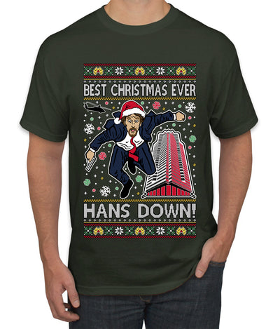 Die Hard Best Christmas Ever Hans Down Nakatomi, Ugly Christmas Sweater Unisex Men's T-Shirt