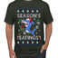 Season's Eatings Shark, Ugly Christmas Sweater Unisex Men's T-Shirt