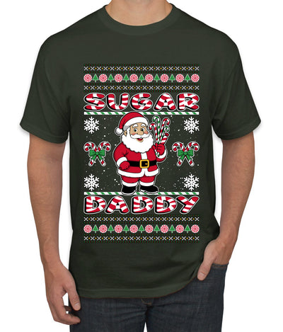 Sugar Daddy Santa, Ugly Christmas Sweater Unisex Men's T-Shirt