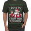 I Love To Stuff Her Stocking, Ugly Christmas Sweater Unisex Men's T-Shirt