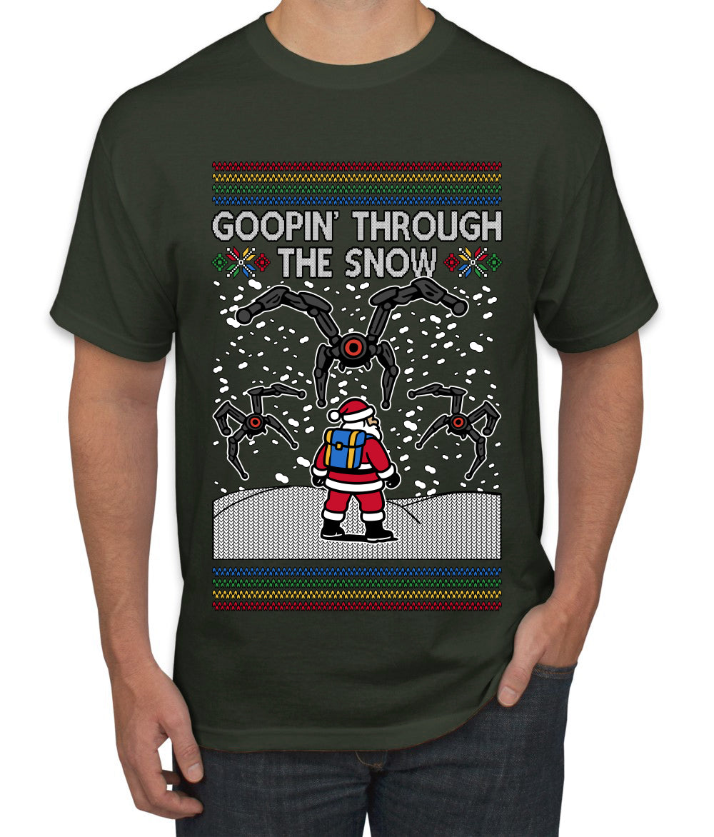 Goopin' Through The Snow Gamer Santa, Ugly Christmas Sweater Unisex Men's T-Shirt